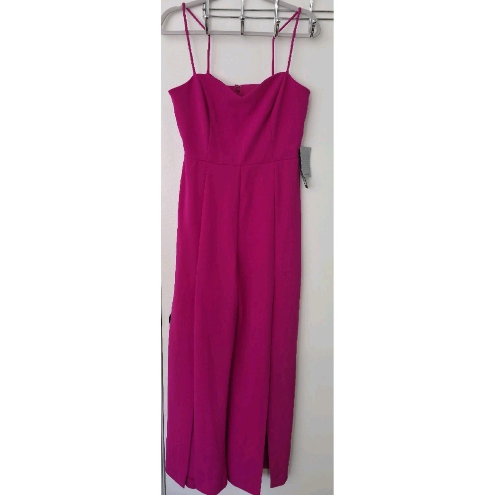 NWT Bebe Jumpsuit Size L  "Fuchsia Pink"